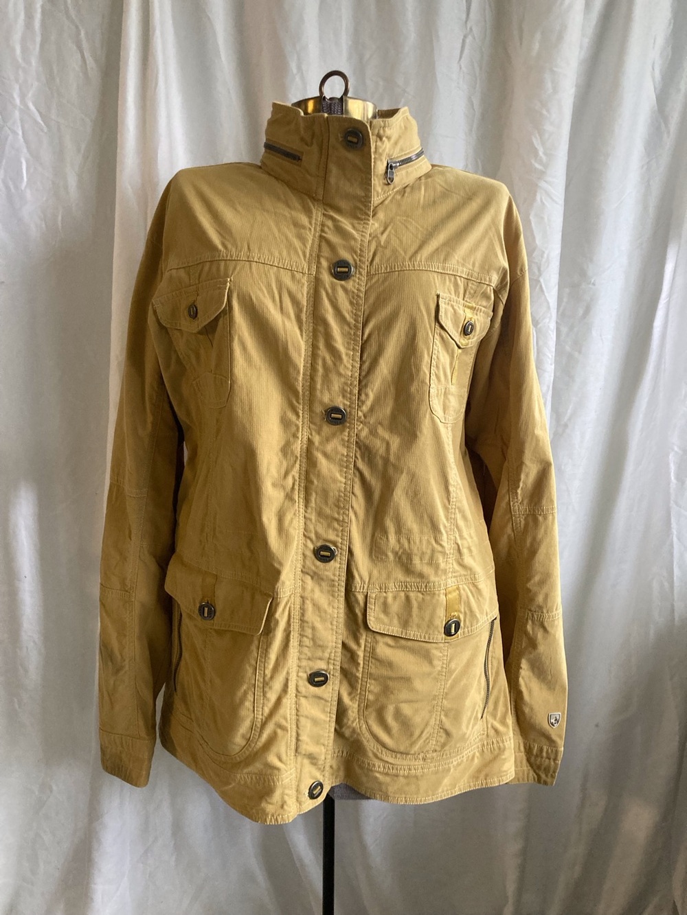 KUHL women’s Rekon Utility Field Jacket~Mustard Gold XL Cargo, Hiking ,Safari XL